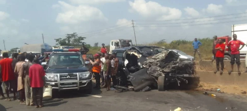 British boxing star Anthony Joshua was hospitalized after a fatal highway crash in Nigeria that left two people dead, according to police and local authorities.