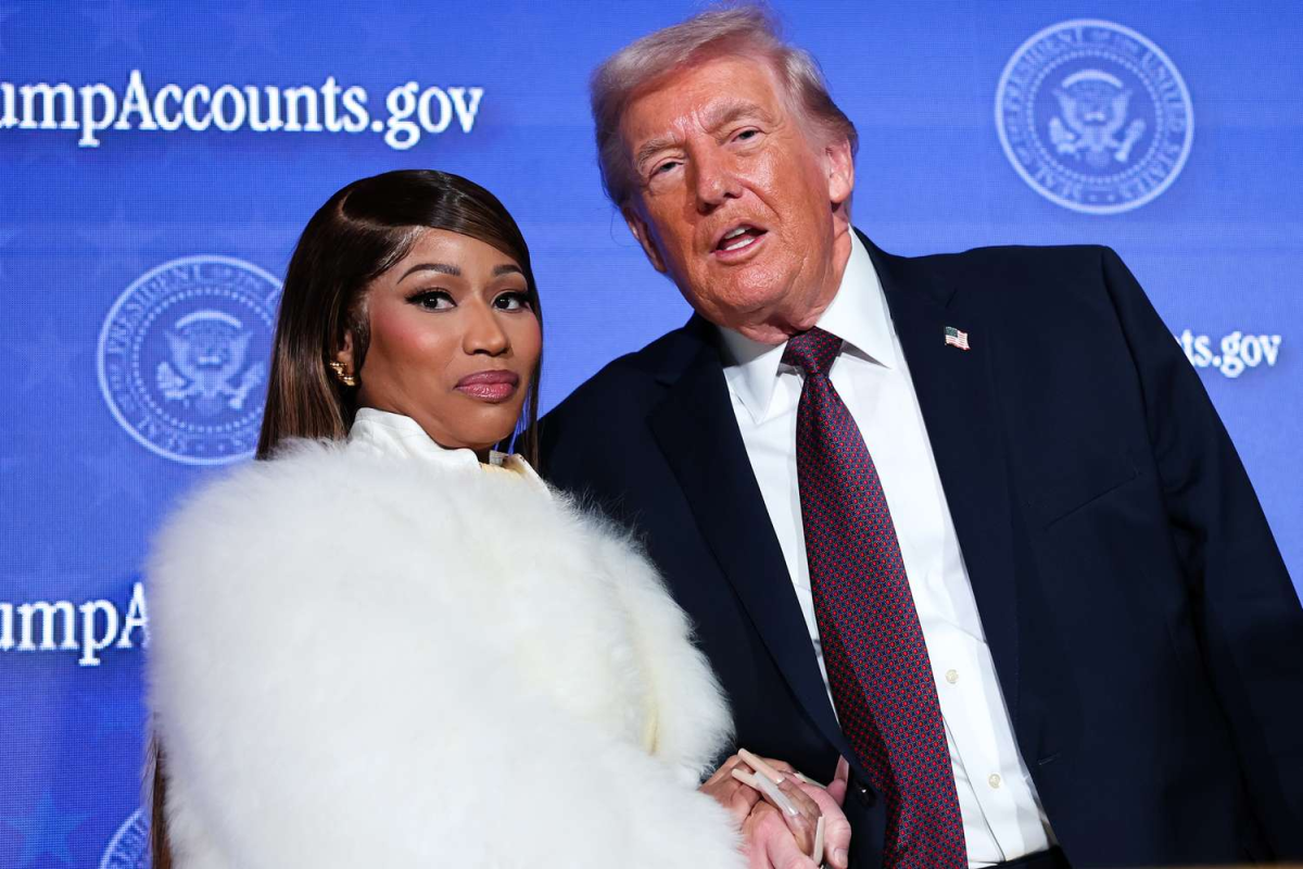 Nicki Minaj calls herself President Trump’s biggest fan, defending him against critics at a Treasury summit launching “Trump Accounts” for newborns.