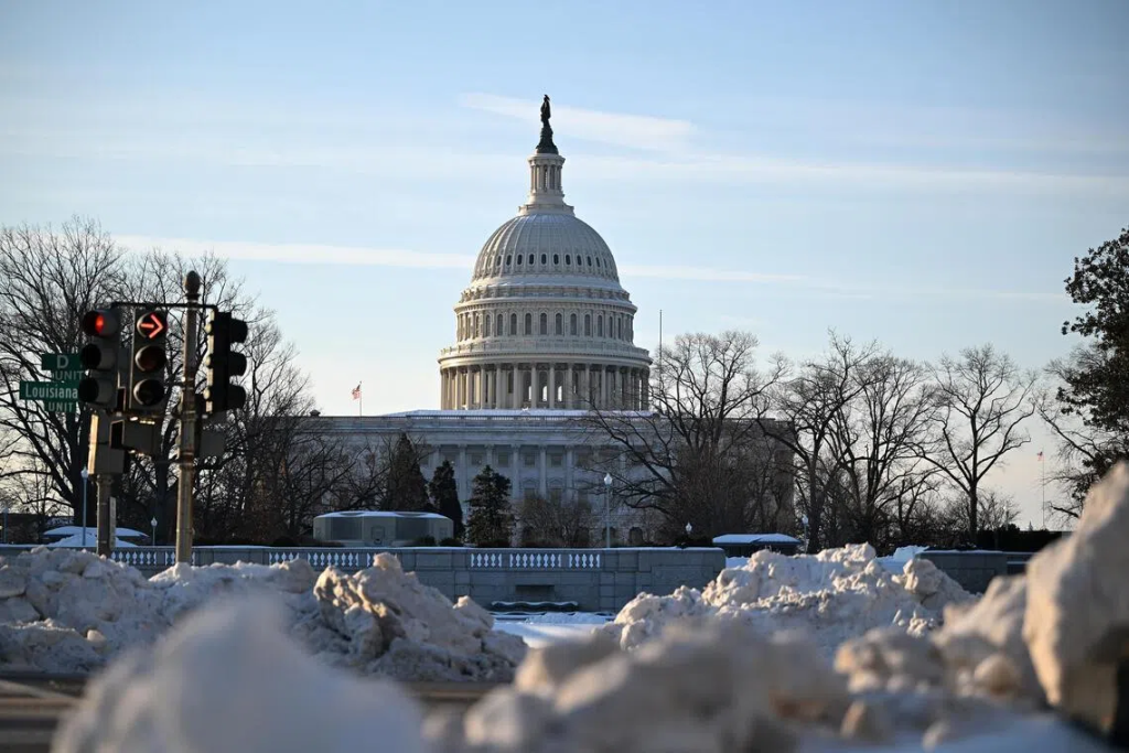 US federal government partially shuts down after Senate approves short-term funding; DHS receives two weeks of funding while House approval pending.