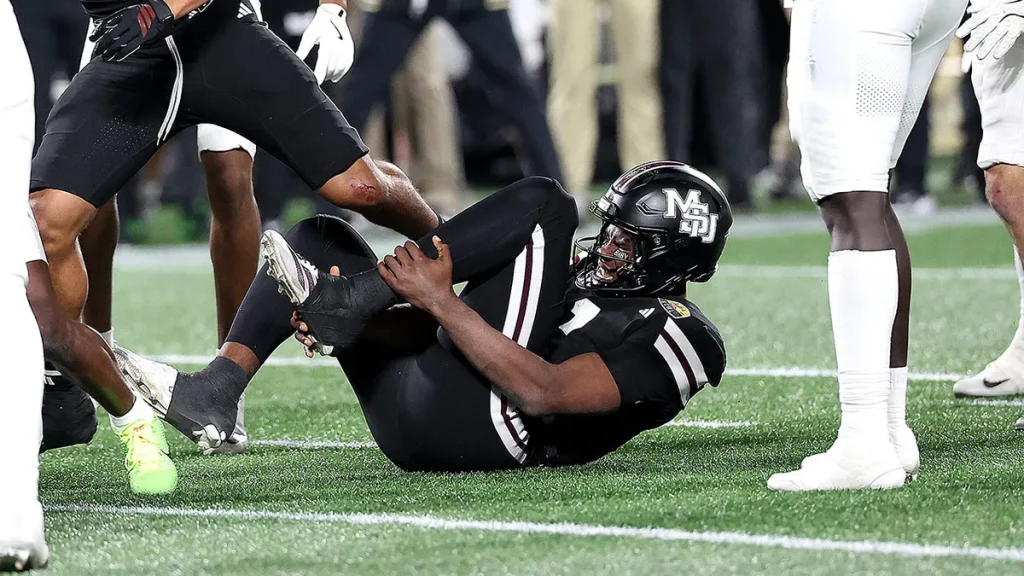 Mississippi State freshman quarterback Kamario Taylor avoided a serious injury after an awkward leg hit in the Duke’s Mayo Bowl loss to Wake Forest.