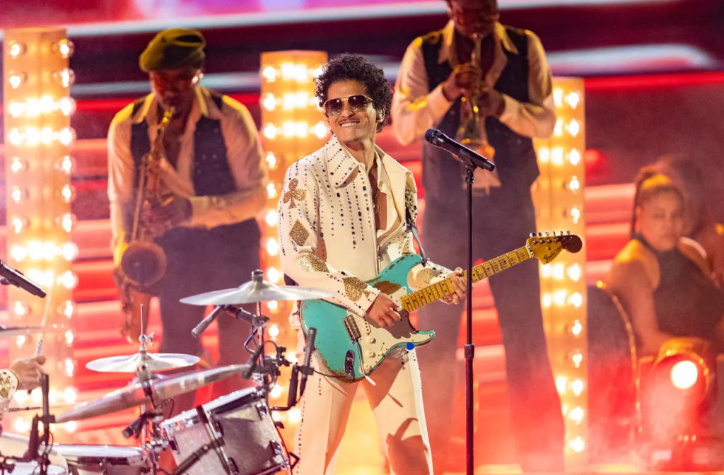 Bruno Mars brings The Romantic Tour to Soldier Field, Chicago on May 16, 2026. Tickets from $348–$1,830. Full concert details and fan info available.