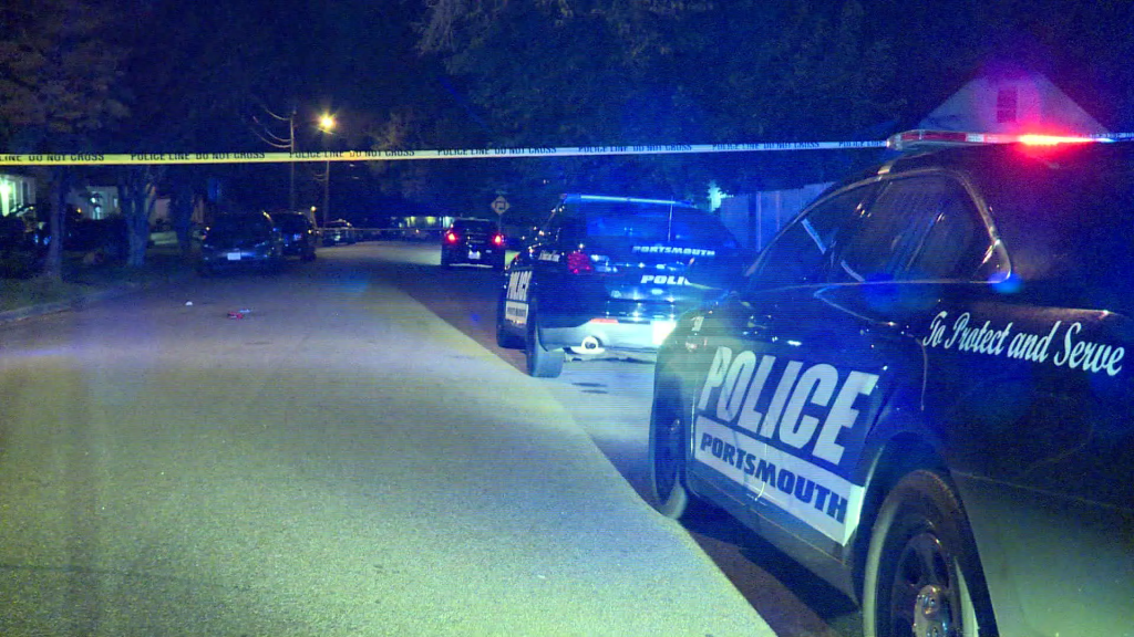 Man and woman shot on Patriot Way in Portsmouth Wednesday afternoon; police respond and investigate the scene while witnesses express concern for children.