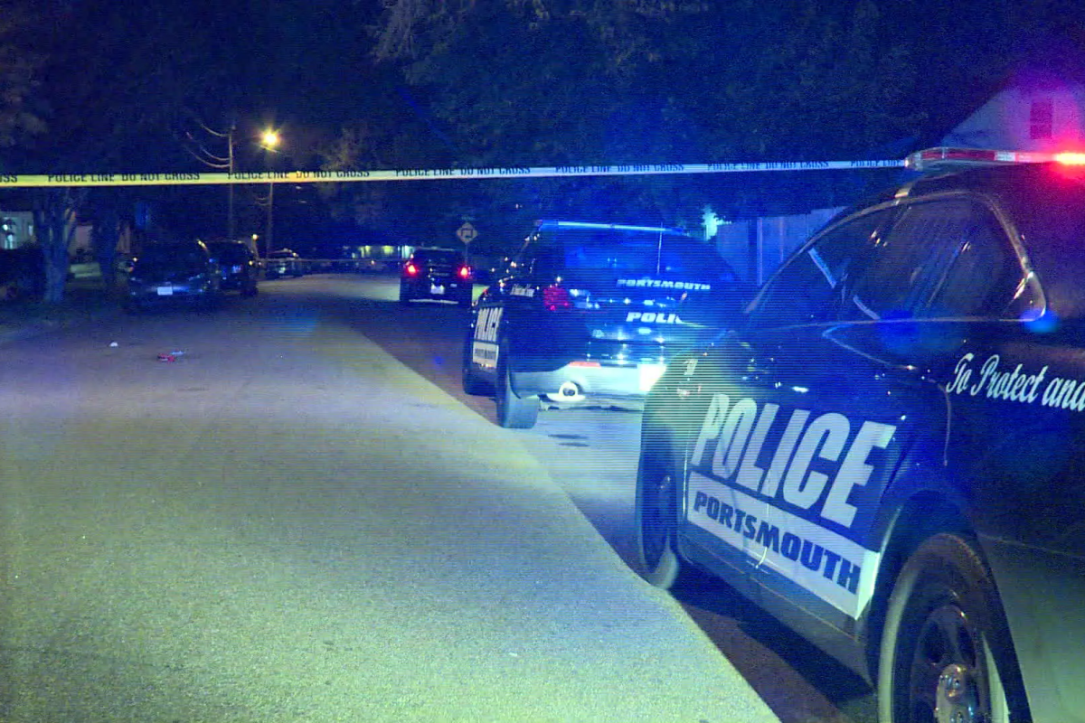 Man and woman shot on Patriot Way in Portsmouth Wednesday afternoon; police respond and investigate the scene while witnesses express concern for children.