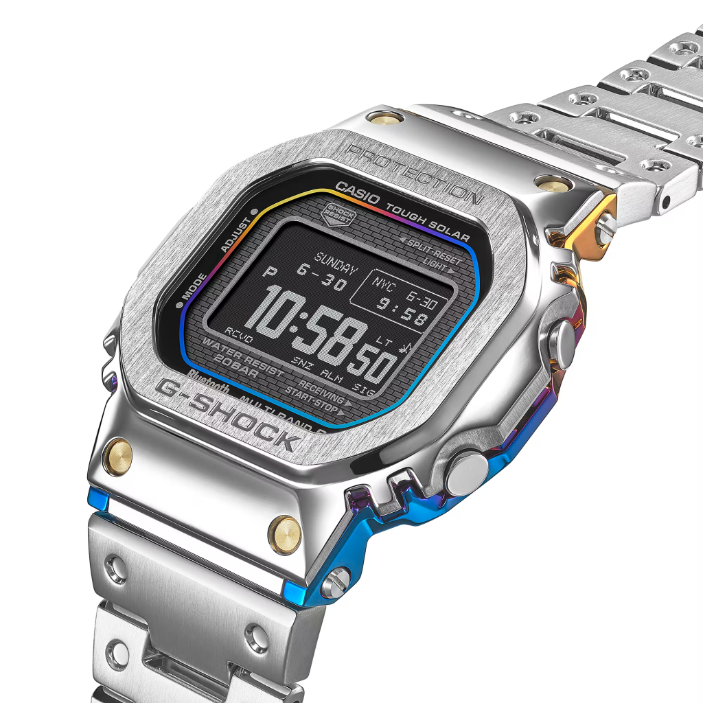 Where to buy in the USA: discover the 2026 rainbow Casio G-Shock GMW-B5000RC-1 price and full technical specs. Check official availability in Europe and North America.