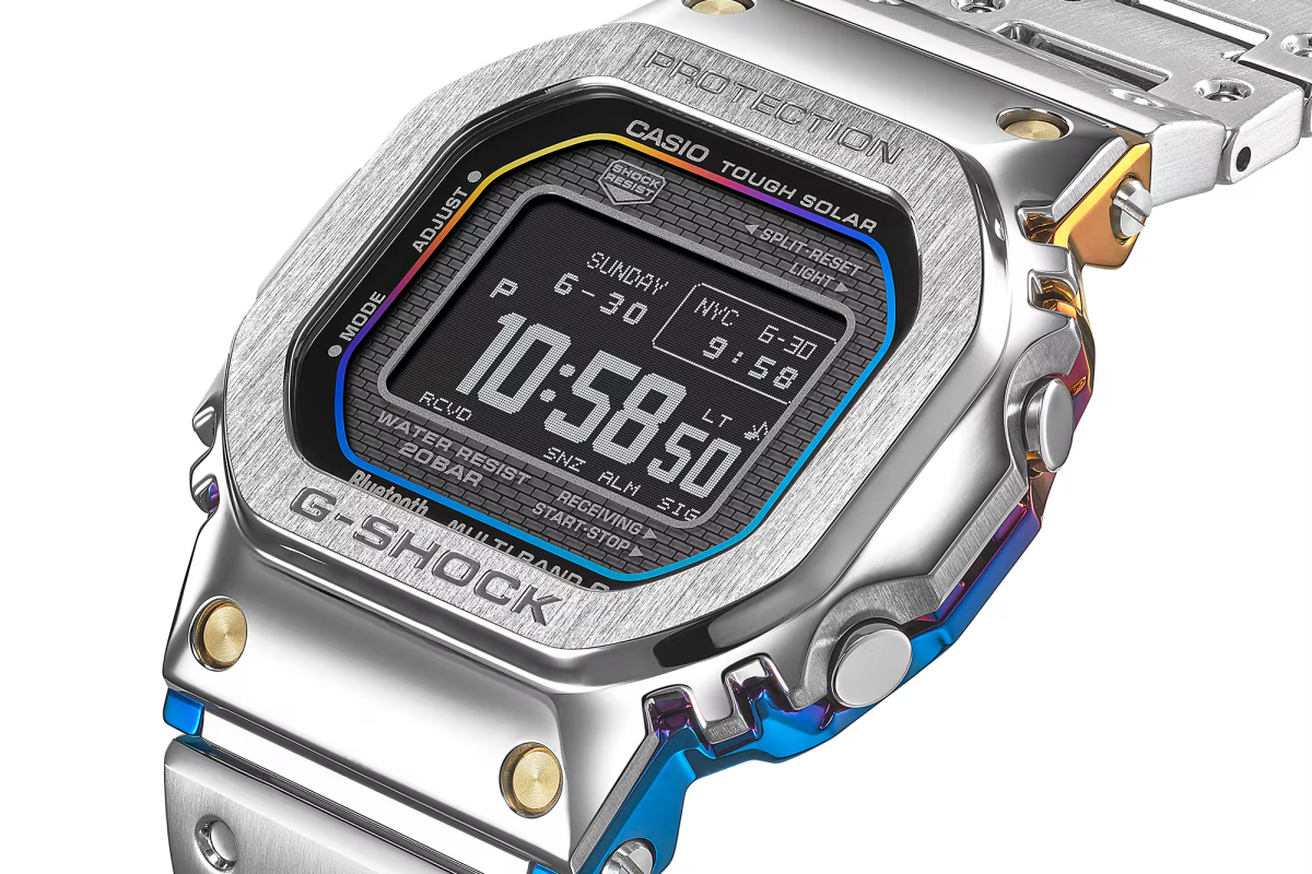 Where to buy in the USA: discover the 2026 rainbow Casio G-Shock GMW-B5000RC-1 price and full technical specs. Check official availability in Europe and North America.