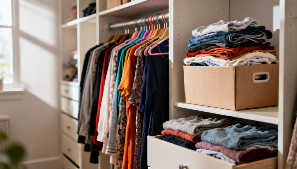 Organize your closet step by step with this decluttering guide. Sort, purge, categorize, and arrange your clothes for a clutter-free wardrobe.
