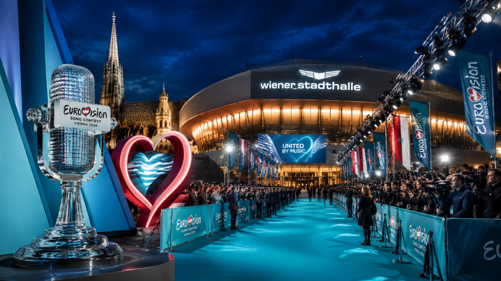 Eurovision 2026 opening ceremony begins in Vienna with live performances, LELÉKA’s appearance, semifinal schedule, and global fan reactions.