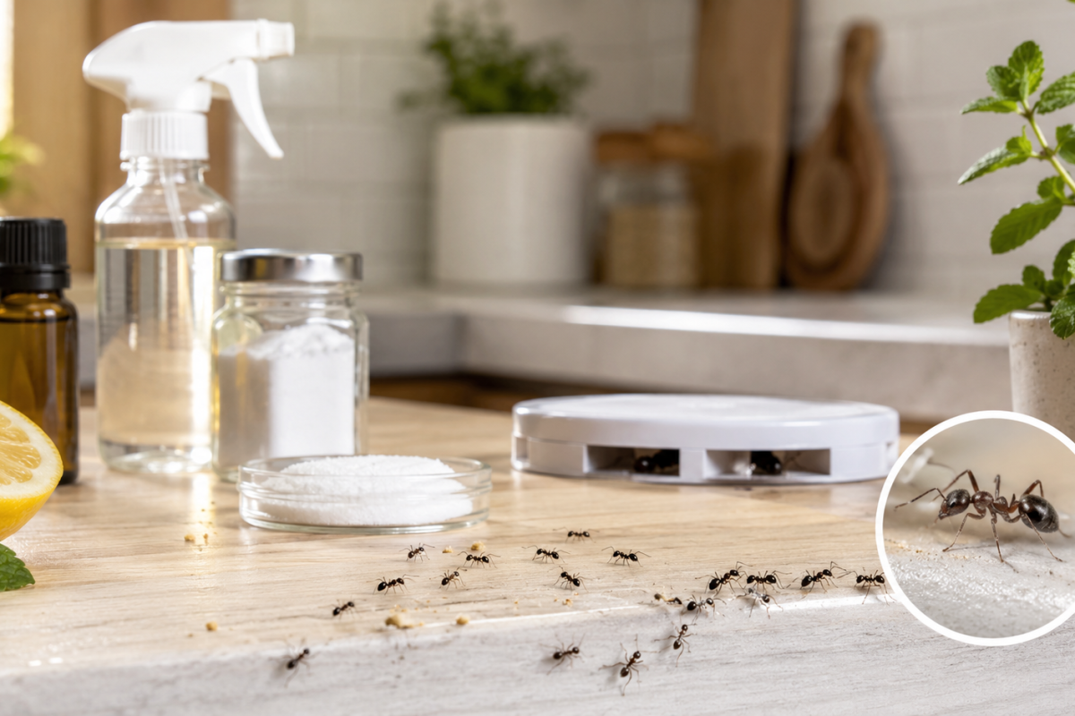 Eliminate ants from your house with natural and chemical methods. Borax bait, vinegar spray, and prevention tips to keep ants out permanently.