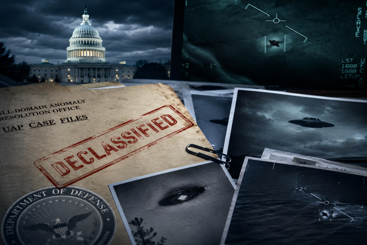 Pentagon UFO files released in 2026 reveal declassified UAP investigations, Roswell records, military videos, and decades of unresolved cases.