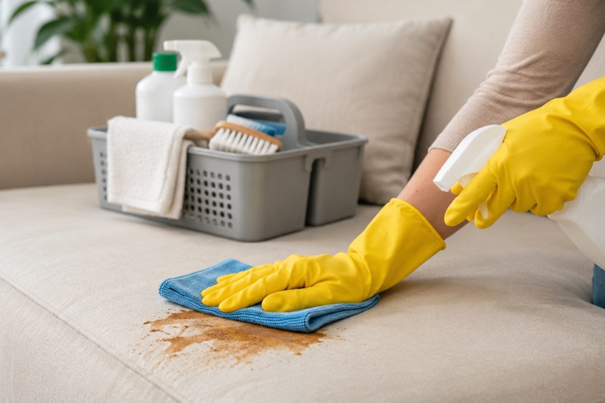 Learn how to remove sofa stains using safe and effective home cleaning methods. Discover practical solutions for coffee, wine, grease, ink, pet urine, and old upholstery stains on fabric and leather sofas.