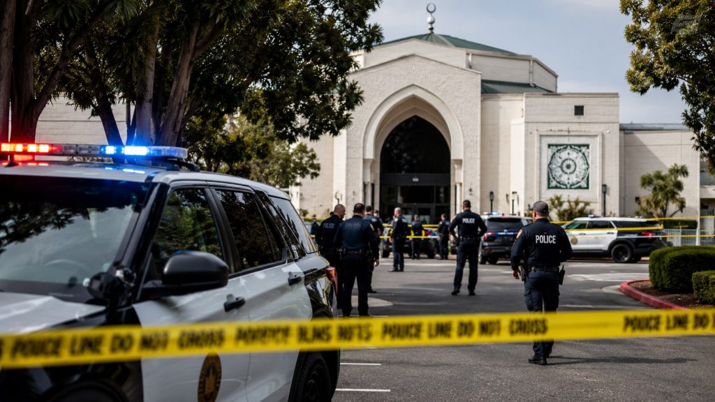 San Diego Islamic Center shooting suspects identified after deadly mosque attack that killed three people. Police investigate possible hate crime motive.