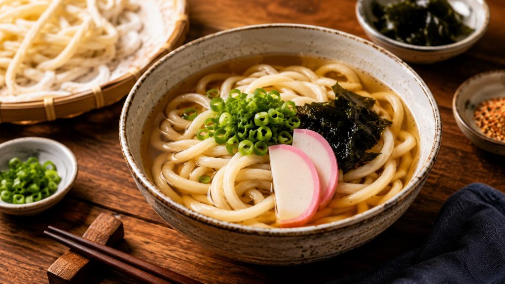 Learn how to make authentic Japanese udon at home with chewy handmade noodles, traditional dashi broth, and classic toppings. Step-by-step udon recipe for beginners.