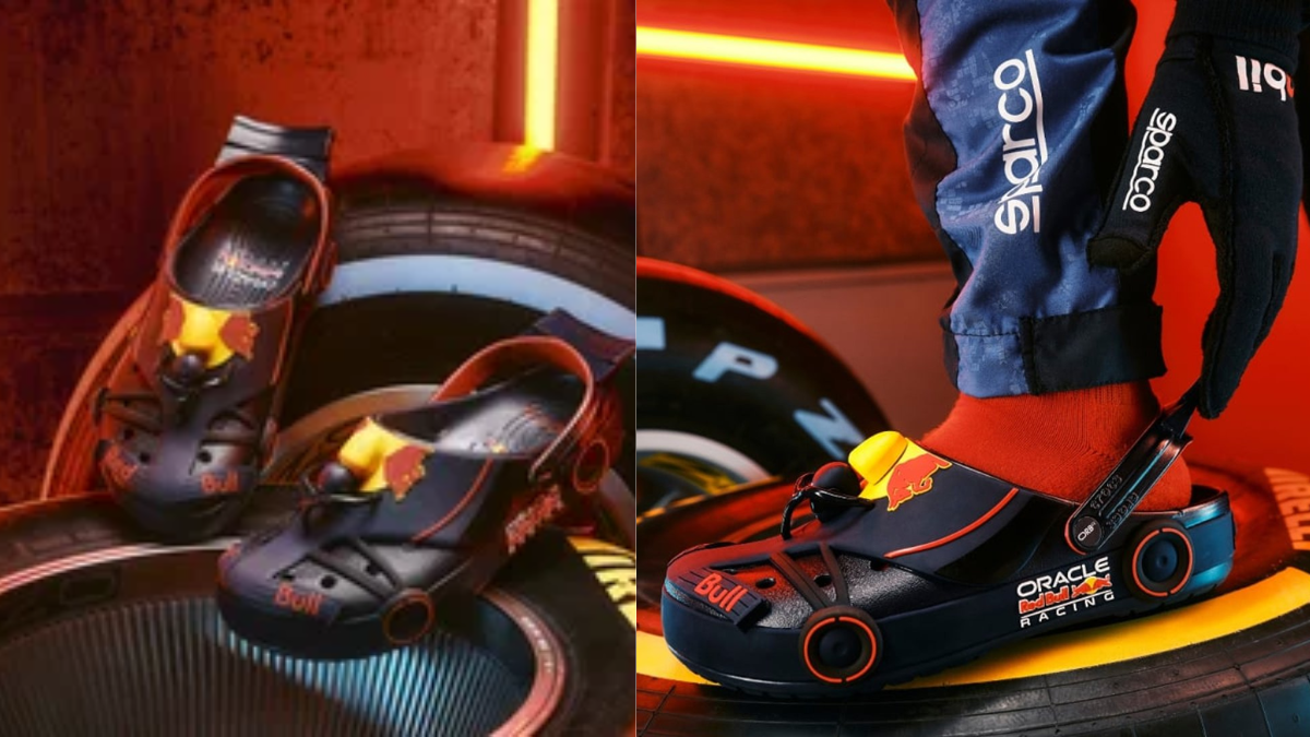 Red Bull Racing Crocs collaboration introduces Formula 1 inspired limited-edition footwear, including the Crocband Clog and Classic Runner release.