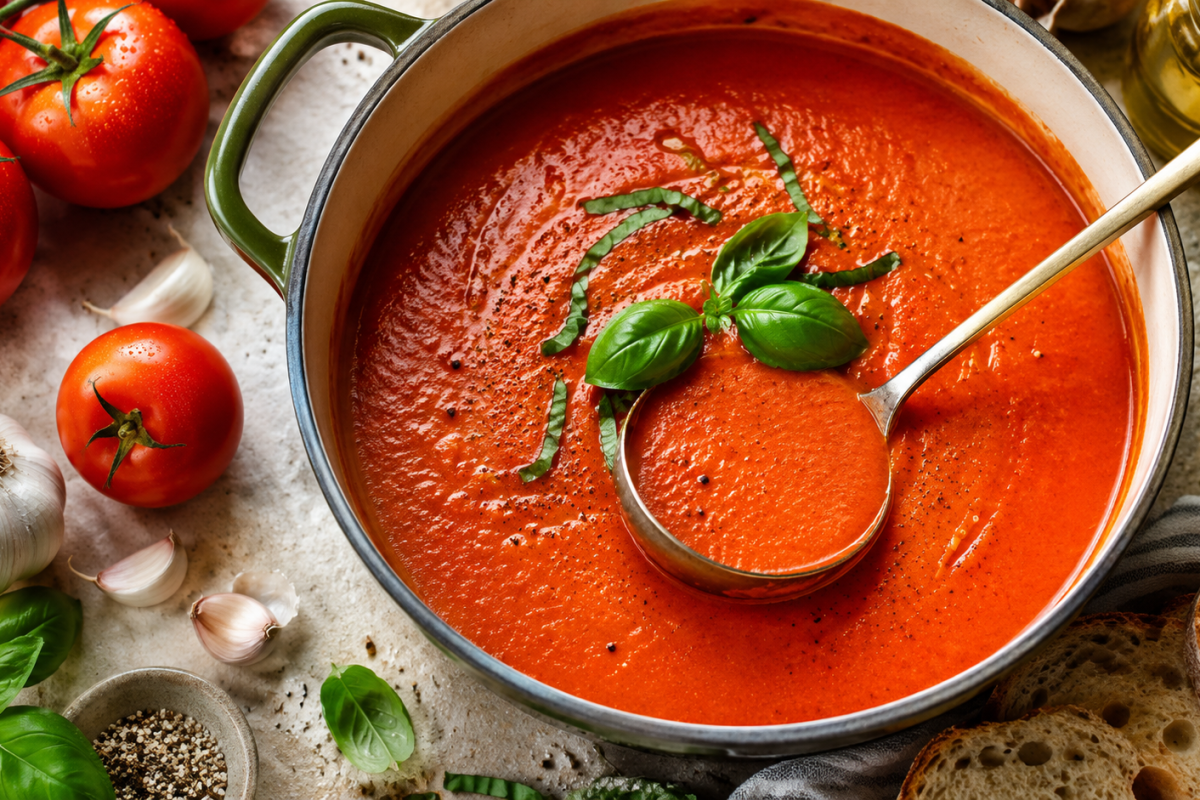 How to make tomato soup with canned or fresh tomatoes, cream options, storage tips, seasoning fixes, and a clear homemade recipe for a rich, smooth bowl.