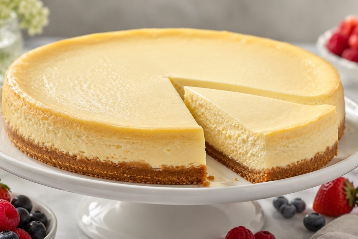 How to make cheesecake with a creamy filling, crisp crust, simple ingredients, water-bath instructions, cooling tips, and practical advice for preventing cracks.