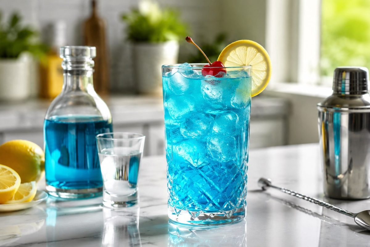 How to make a Blue Lagoon cocktail at home with vodka, Blue Curaçao, and lemonade, plus a virgin recipe, proportions, party tips, variations, and FAQ.