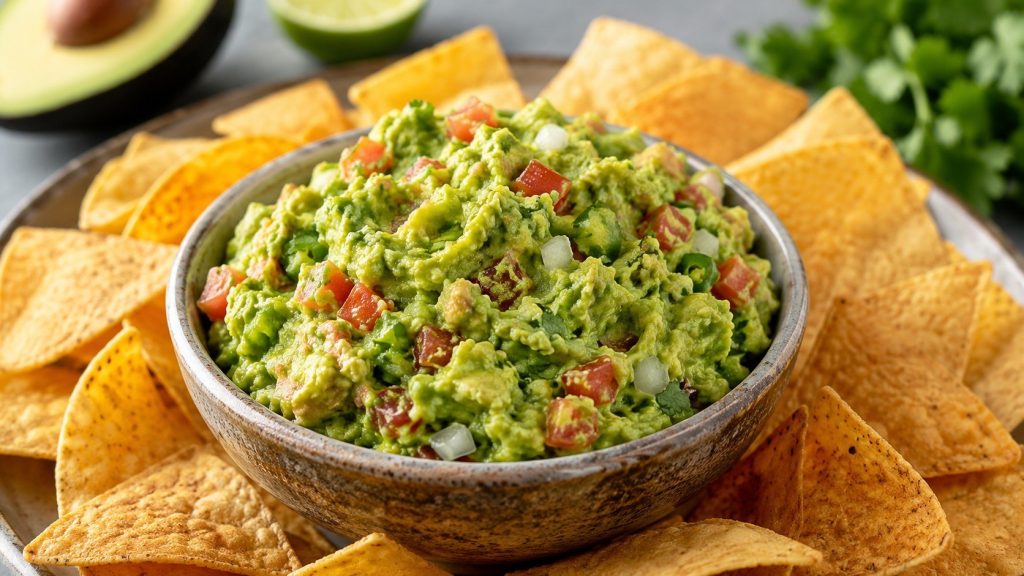 How to make guacamole for nachos with ripe avocado, lime, jalapeño, tomato, and cilantro. Follow this 15-minute recipe for a thick, fresh dip.