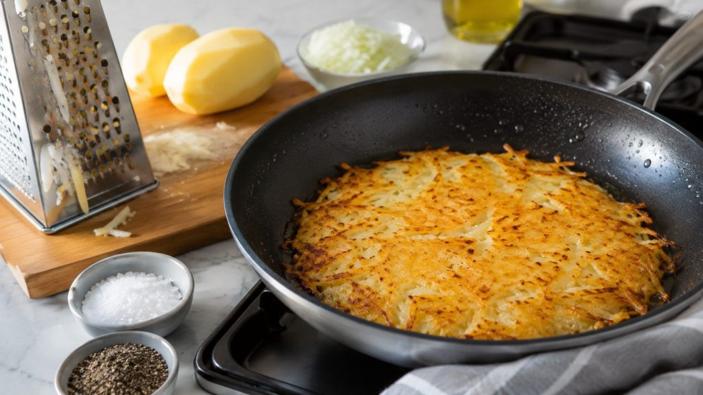 How to make hash browns with crispy golden edges and a tender center. Follow the easy potato recipe, exact cooking times, drying tips, and reheating advice.