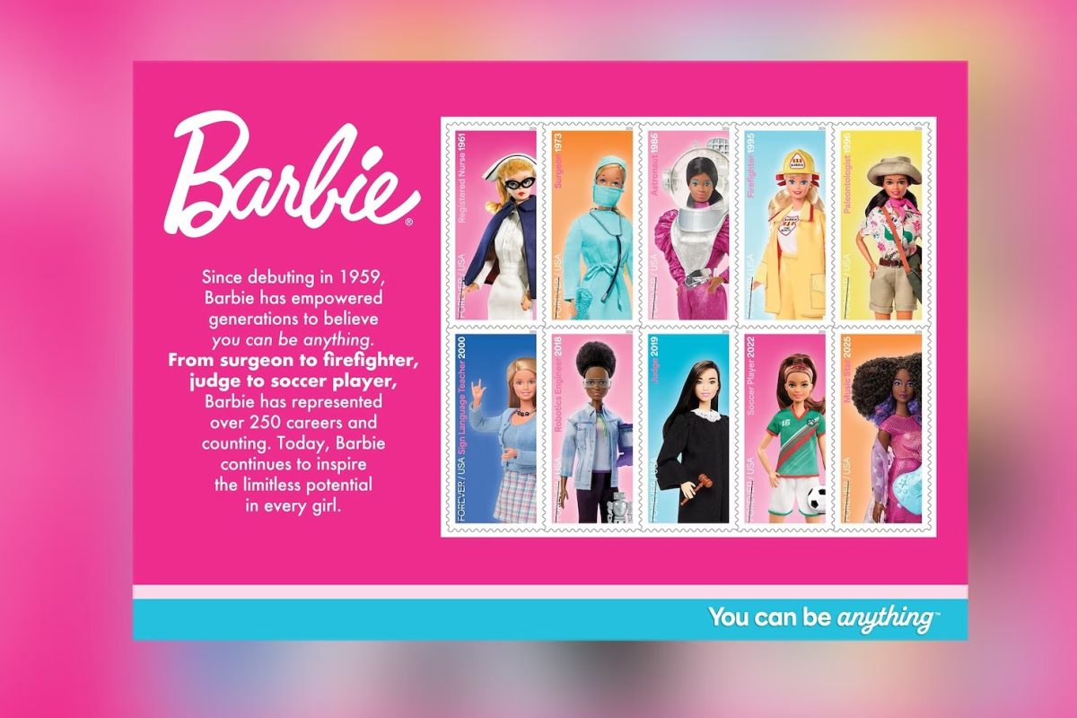 Barbie stamps arrive July 11 with 10 career designs, an unusual format and a $7.80 sheet price before the Forever rate rises.