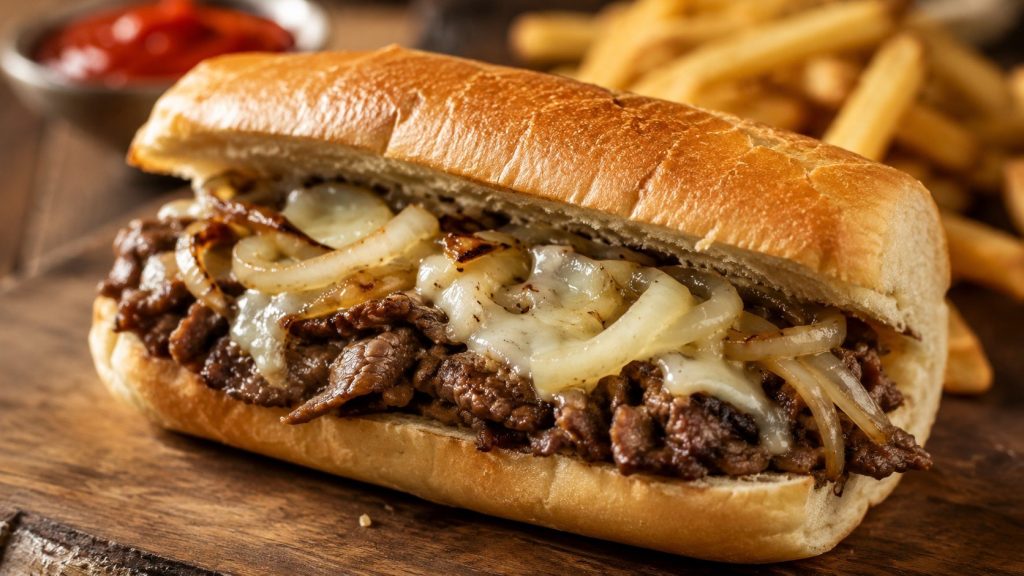 How to make a Philly cheesesteak with thin ribeye, fried onions, melted cheese, and a proper hoagie roll. Follow the original Philadelphia recipe and cooking times.