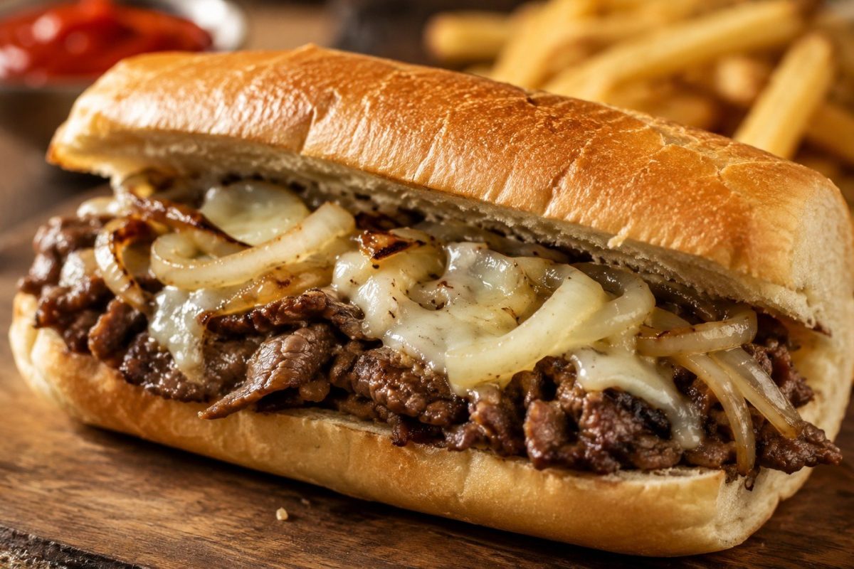 How to make a Philly cheesesteak with thin ribeye, fried onions, melted cheese, and a proper hoagie roll. Follow the original Philadelphia recipe and cooking times.