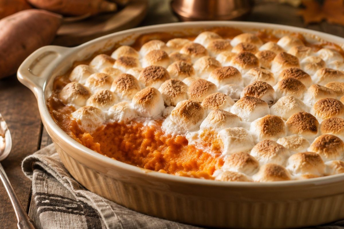 Sweet potatoes with marshmallows: a clear recipe with baking time, ingredients, make-ahead tips, storage rules, variations, and FAQ for a creamy holiday casserole.