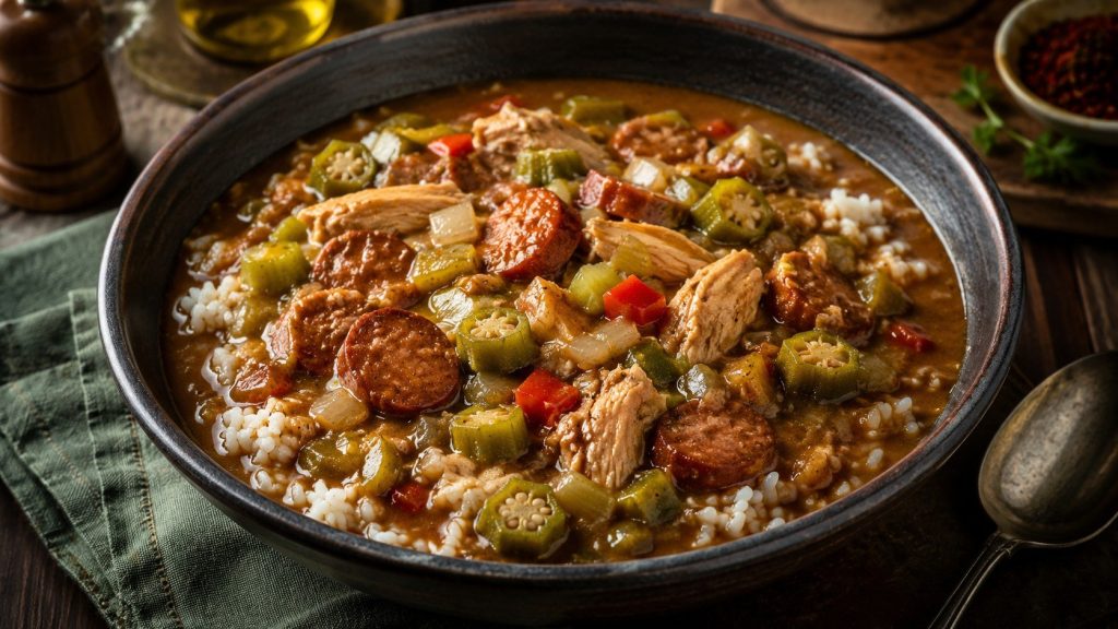 How to make gumbo with dark roux, chicken, sausage or seafood. Follow a detailed Louisiana recipe with ingredients, timing, thickening tips and common mistakes.