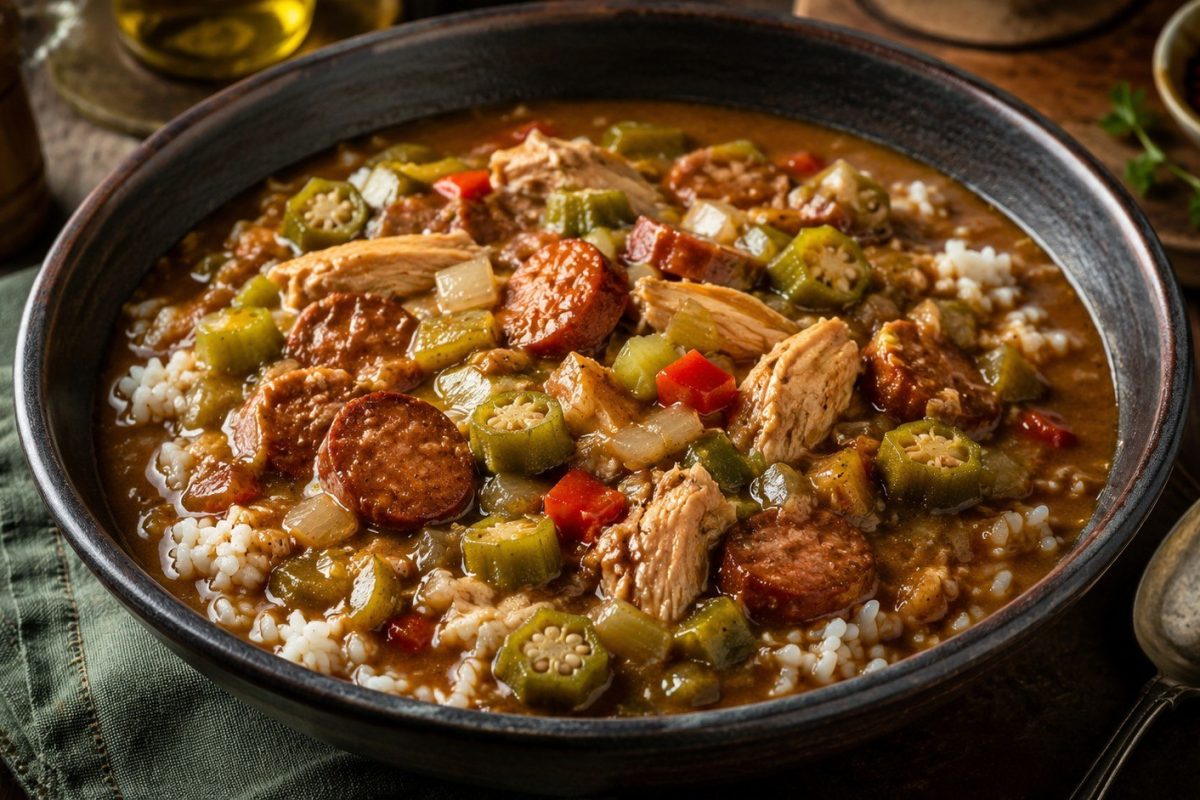 How to make gumbo with dark roux, chicken, sausage or seafood. Follow a detailed Louisiana recipe with ingredients, timing, thickening tips and common mistakes.