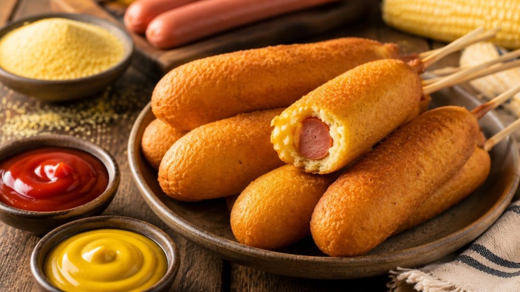 How to make corn dogs at home with crispy cornmeal batter. Get exact ingredients, 350°F frying guidance, cooking tips, storage advice, and fixes for batter that falls off.