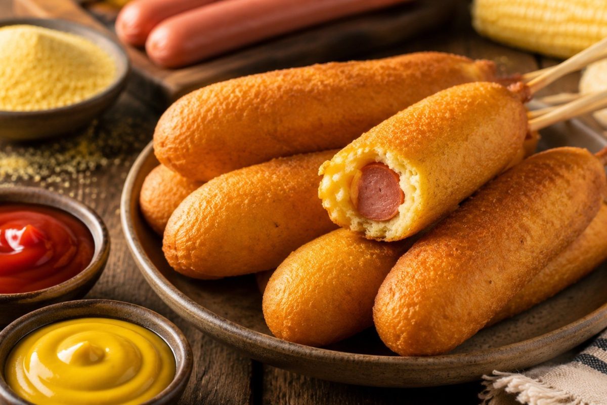 How to make corn dogs at home with crispy cornmeal batter. Get exact ingredients, 350°F frying guidance, cooking tips, storage advice, and fixes for batter that falls off.