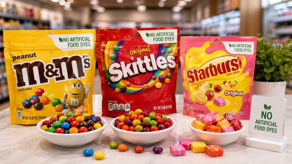 M&M's without artificial food dyes debut alongside new Skittles and Starburst versions as Mars turns to beet juice, turmeric and spirulina.