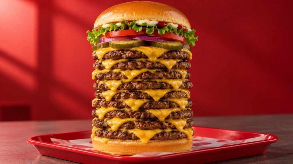Wendy’s T-Rex Burger returns with 9 beef patties, fries, a drink and a 9-minute challenge offering customers a mystery prize.