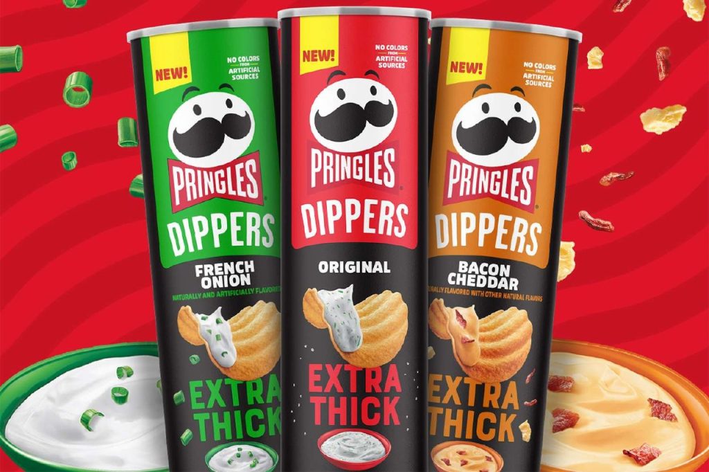 Pringles Dippers launch in September 2026 with thicker, wavier crisps for dipping in Original, French Onion and Bacon Cheddar flavors.