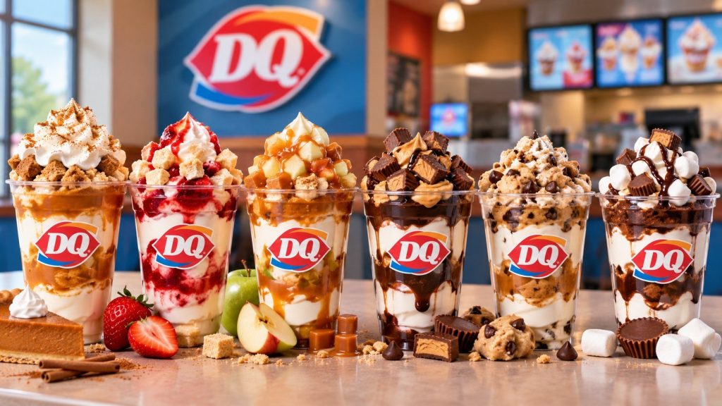 Dairy Queen parfaits turn DQ favorites into layered desserts. See 6 custom flavors, including Pumpkin Pie, PB&J and Caramel Apple Cheesecake.