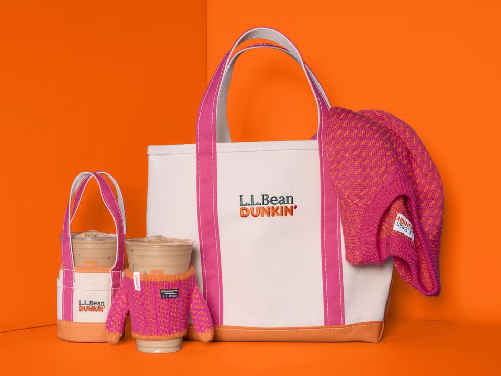 Dunkin’ and L.L.Bean collaboration launches with a Birdseye Sweater, Boat and Tote, Coffee Tote and National Coffee Day offer on September 29.