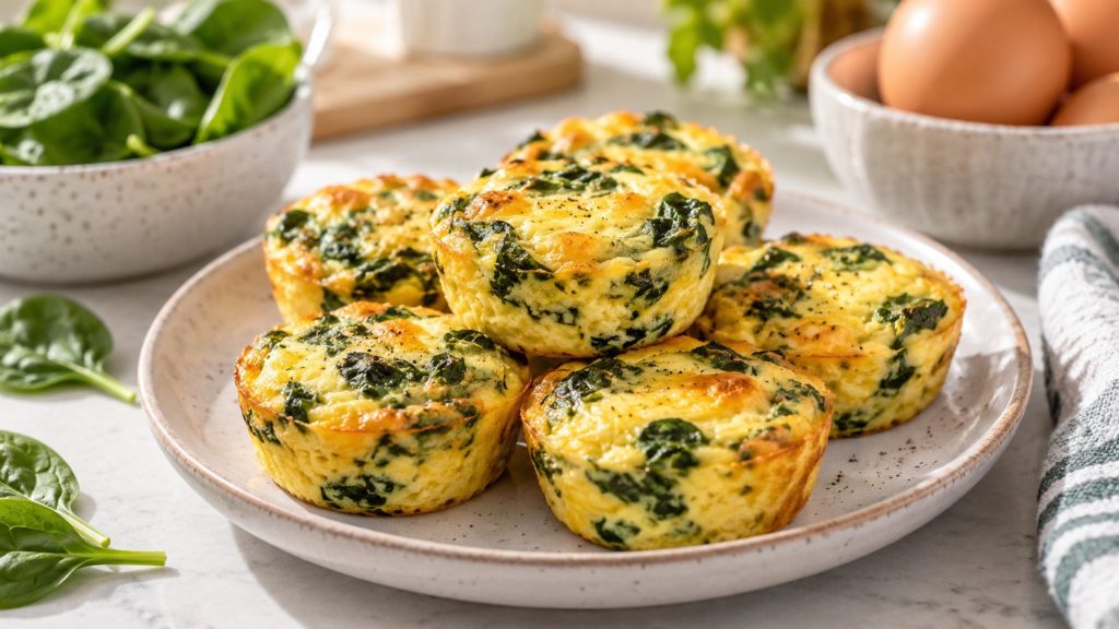 Spinach egg bites are an easy make-ahead breakfast with eggs, spinach, cottage cheese, and cheese. Learn the baking time, storage rules, variations, and reheating tips.