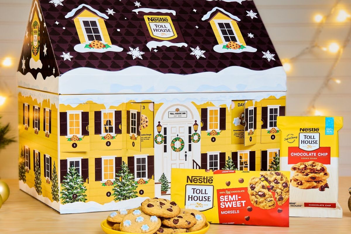Nestlé Toll House advent calendar 2026 costs $29.99 and includes 12 cookie dough and morsel surprises, with new drops November 6 and December 4.