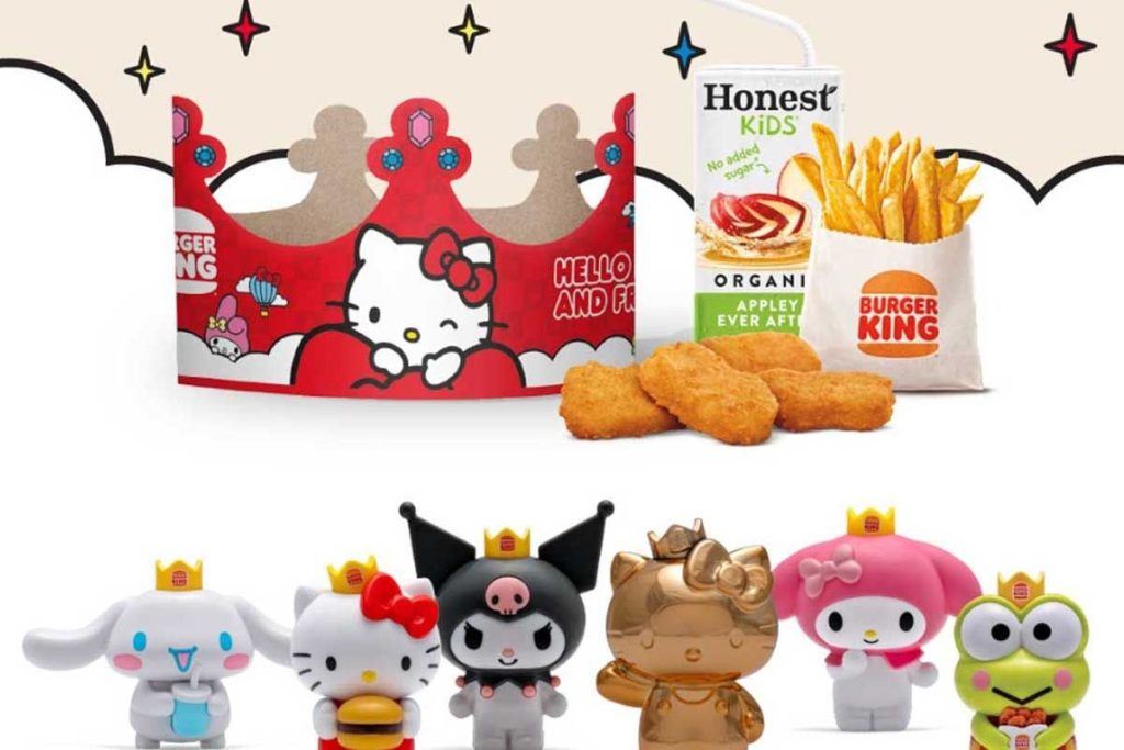 Burger King Hello Kitty Kids’ Meal launches October 20 with 6 mystery toys, a rare golden figure and exclusive crowns. Find out what comes inside.