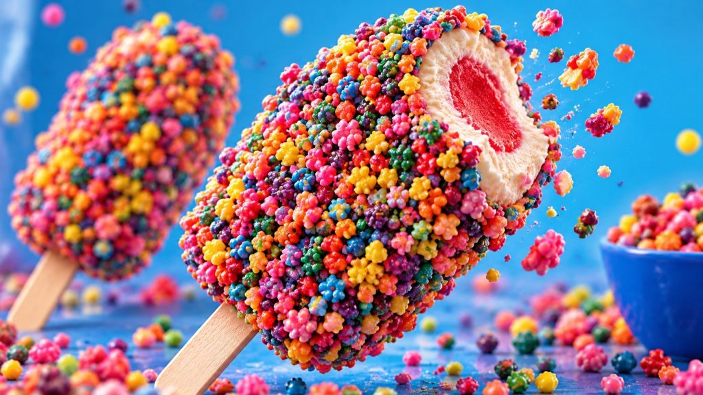 Nerds Crunch Pops feature strawberry frozen dessert, a gummy center, and crunchy Very Berry Nerds. Find out what is known about their release.