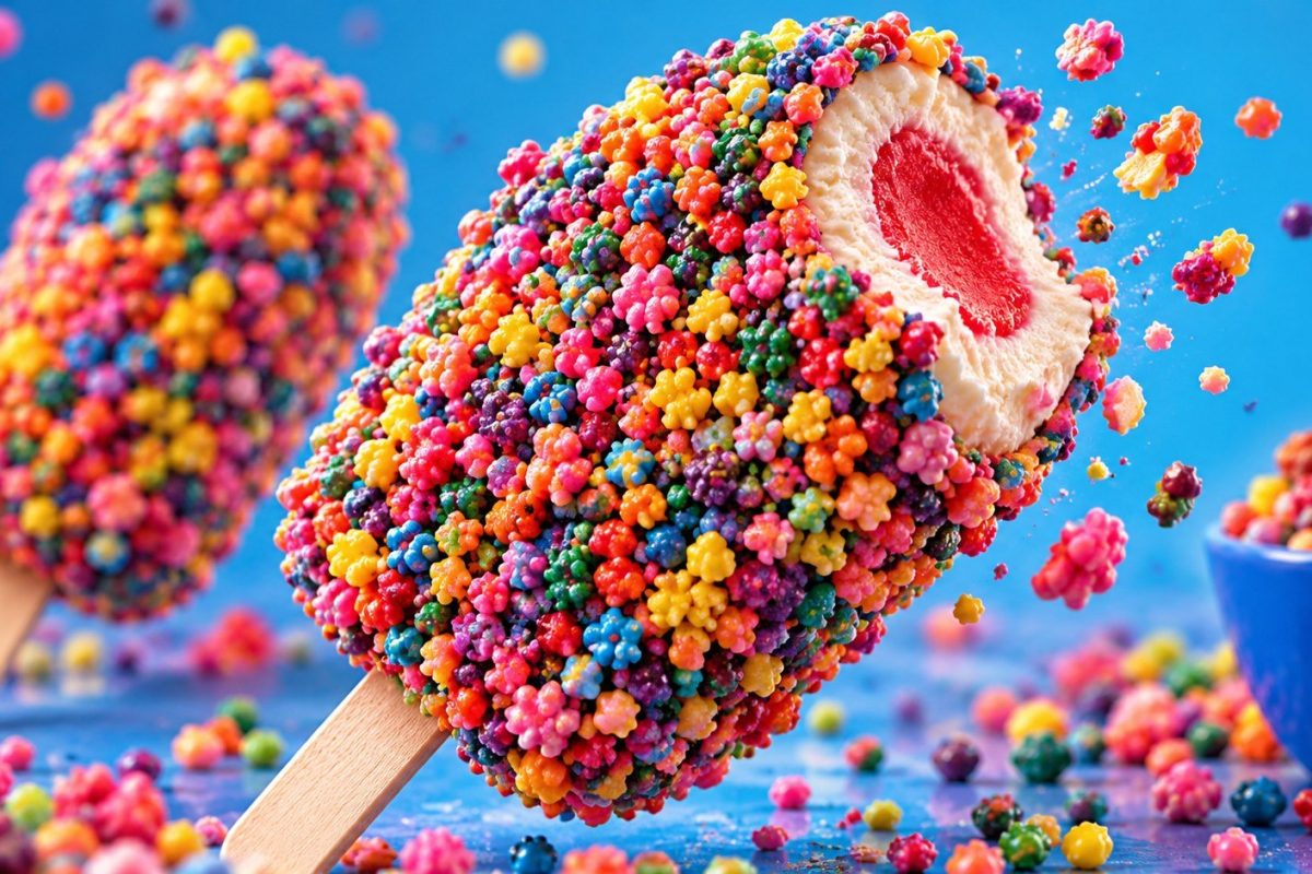 Nerds Crunch Pops feature strawberry frozen dessert, a gummy center, and crunchy Very Berry Nerds. Find out what is known about their release.